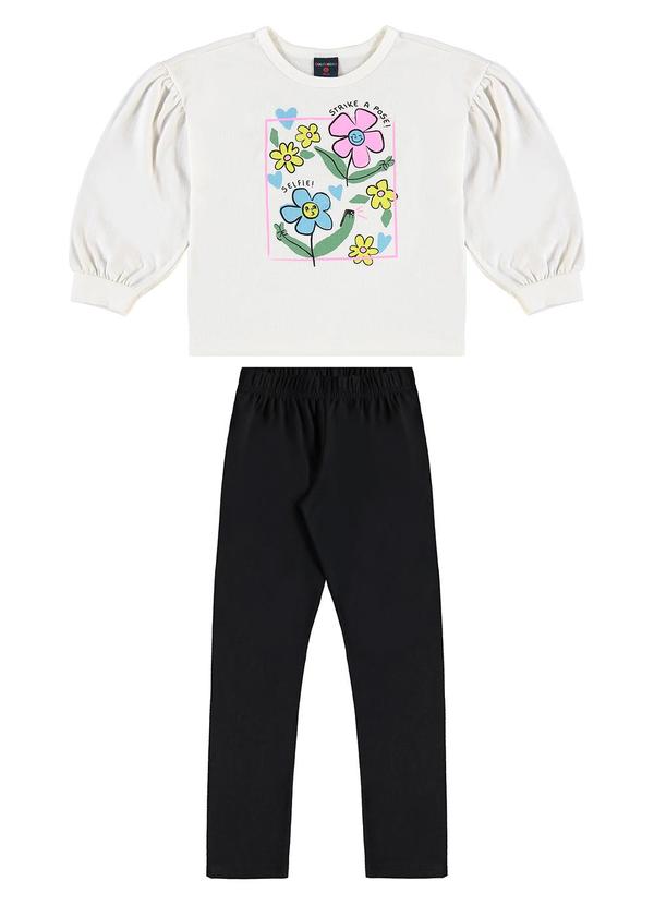 Vista 2 Conjunto Blusão e Calça Legging Branco GULOSEIMA GULOSEIMA
