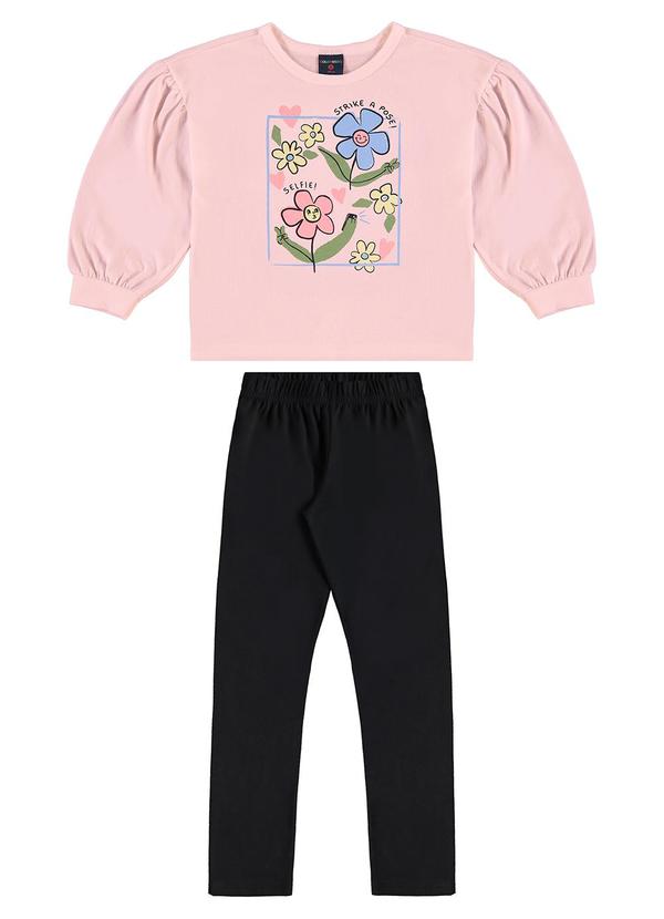 Vista 2 Conjunto Blusão e Calça Legging Rosa GULOSEIMA GULOSEIMA