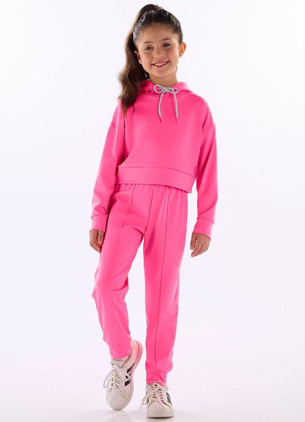 Conjunto Blusão e Calça Rosa
