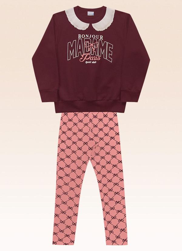 Conjunto Blusão e Legging Bordo