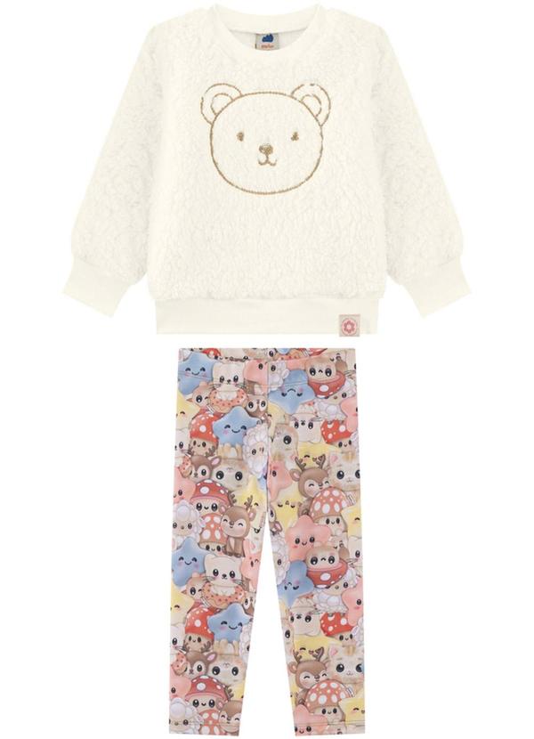 Conjunto Blusão e Legging em Molecotton Bege