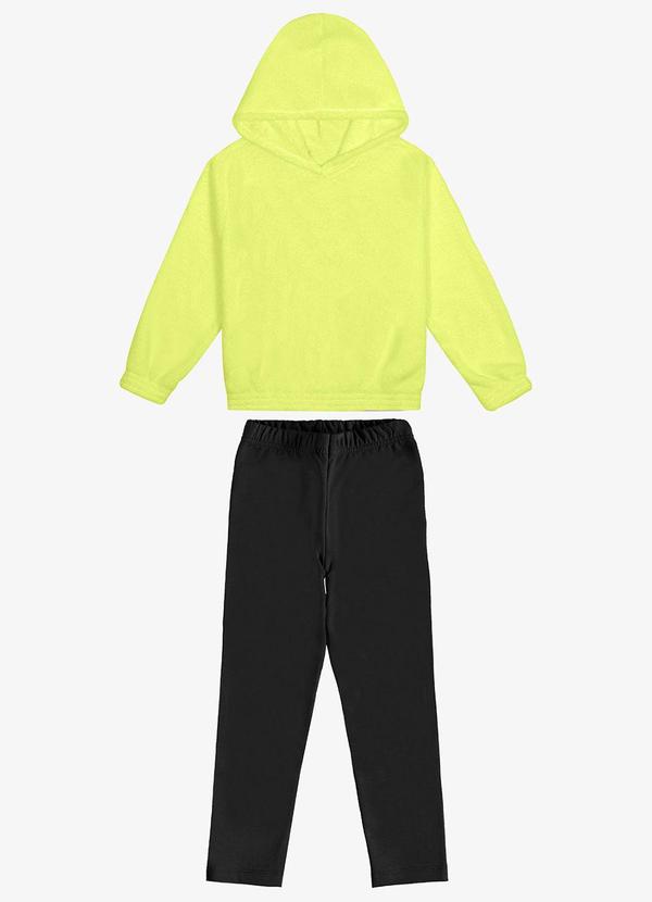 Conjunto Blusão e Legging Feminino Amarelo