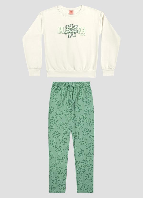 Conjunto Blusão e Legging Floral Natural