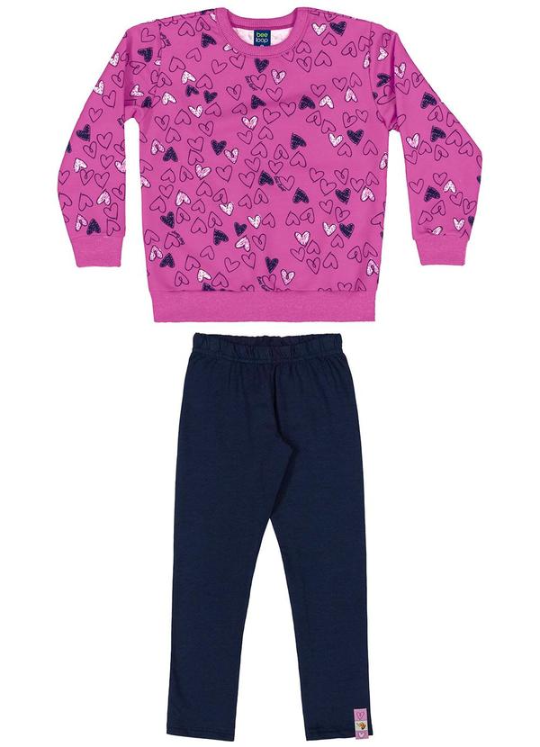 Conjunto Blusão e Legging Infantil Roxo