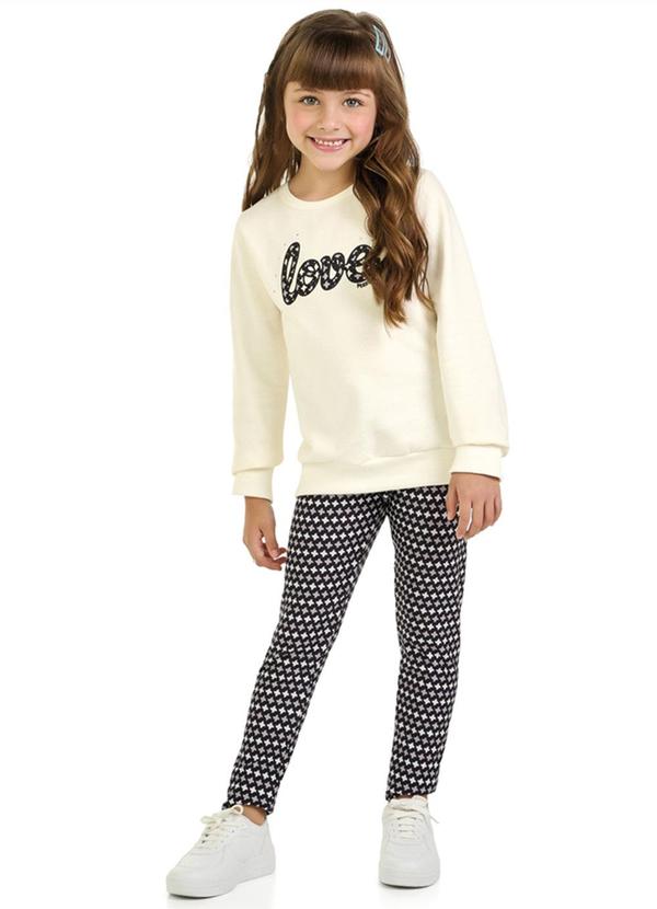 Conjunto Blusão e Legging Pied Bege