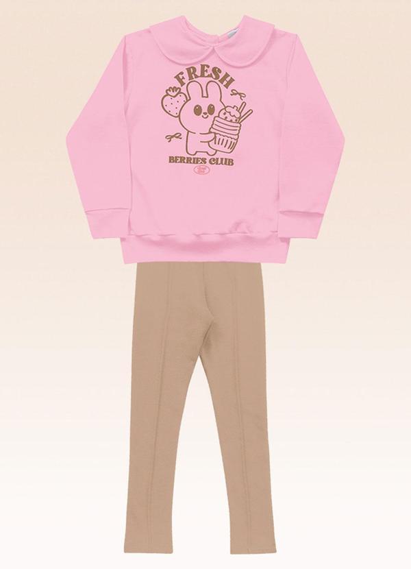 Conjunto Blusão e Legging Rosa