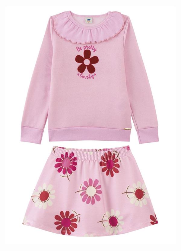 Conjunto Blusão e Saia Rosa