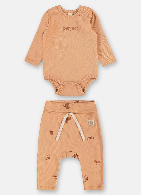 Conjunto Body e Calça Marrom