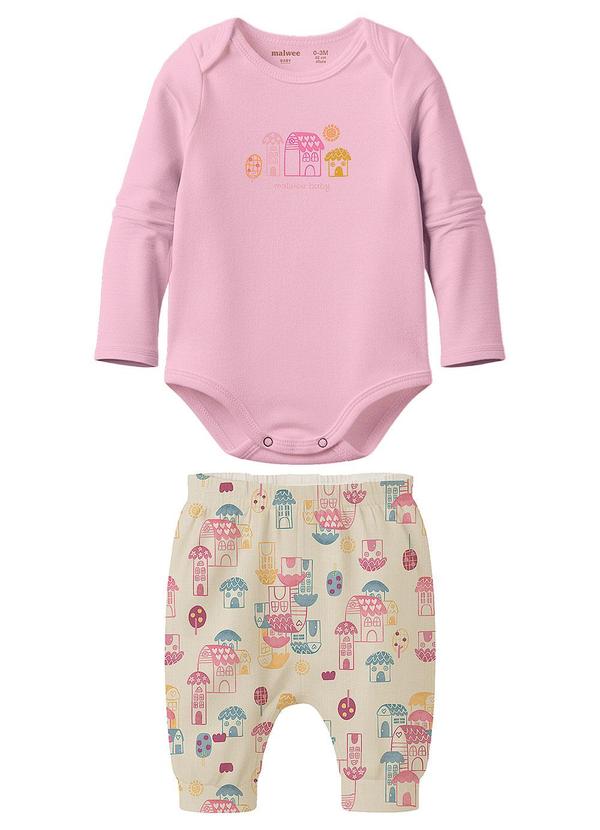 Conjunto Clochard Casinhas Rosa Claro