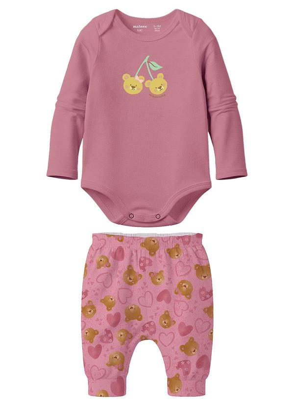 Conjunto Clochard Cerejas de Ursinhos Rosê
