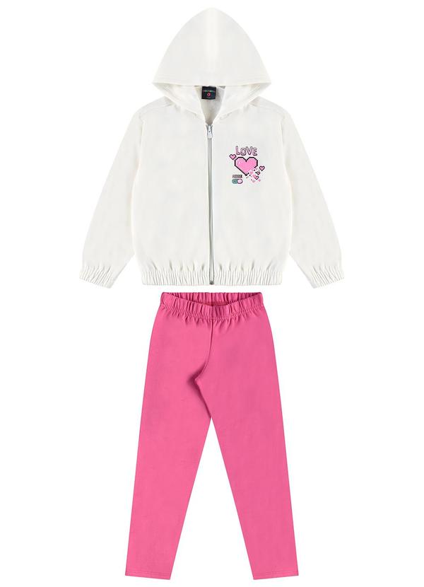 Conjunto com Jaqueta e Legging Branco