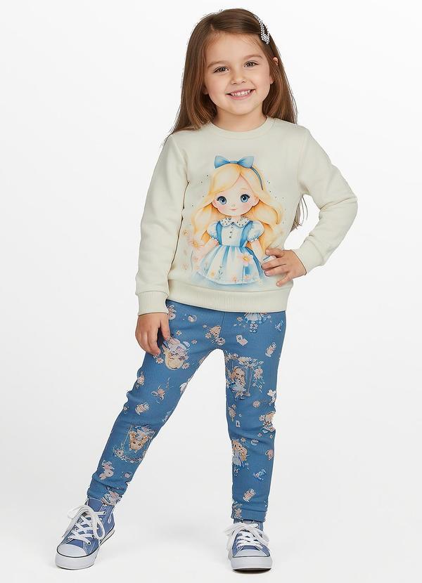 Conjunto com Legging e Blusão Azul