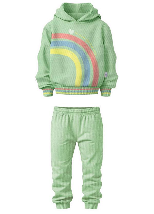 Conjunto Coração com Paetê Verde Água