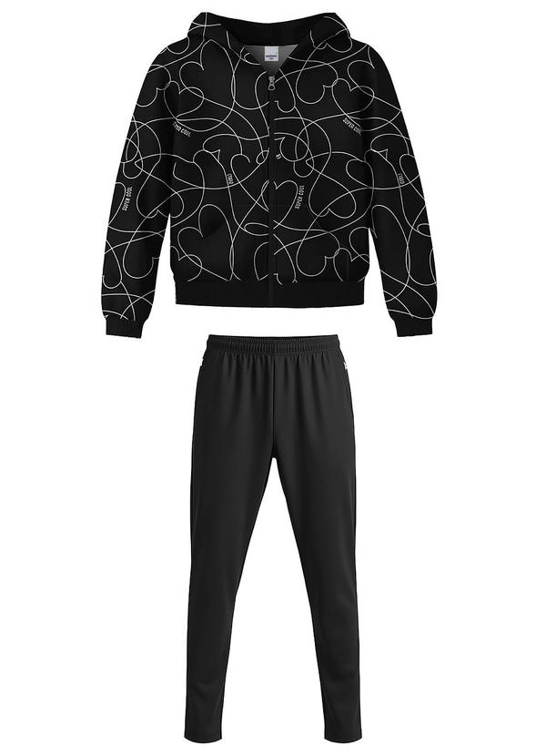 Conjunto Corações Preto Absoluto