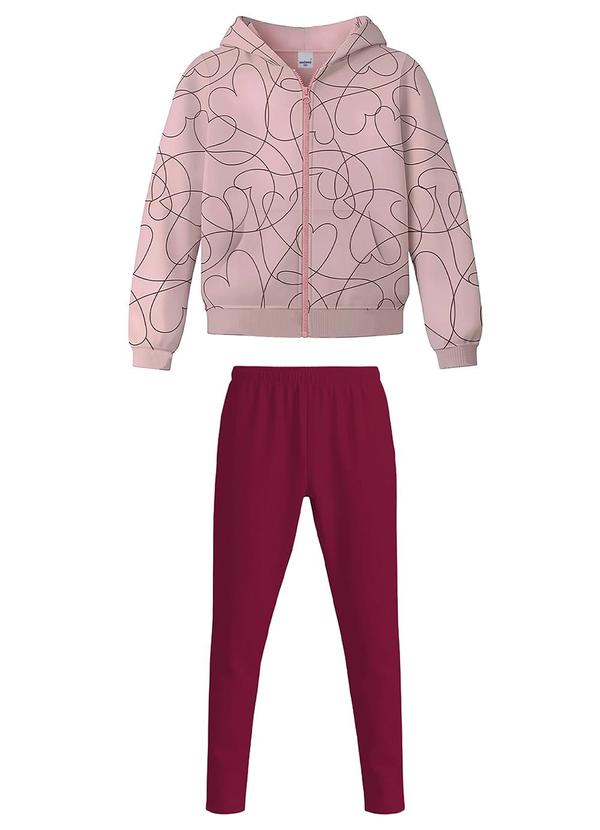 Conjunto Corações Rosa