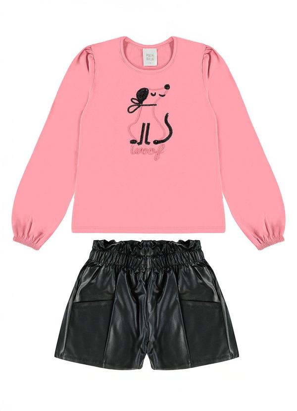 Conjunto Cotton Leve Rosa