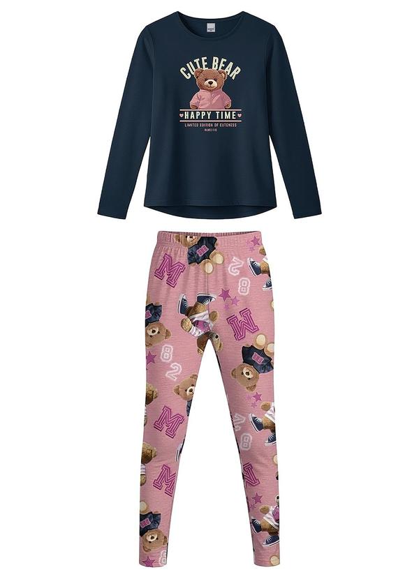 Conjunto Cute Bear Azul Marinho