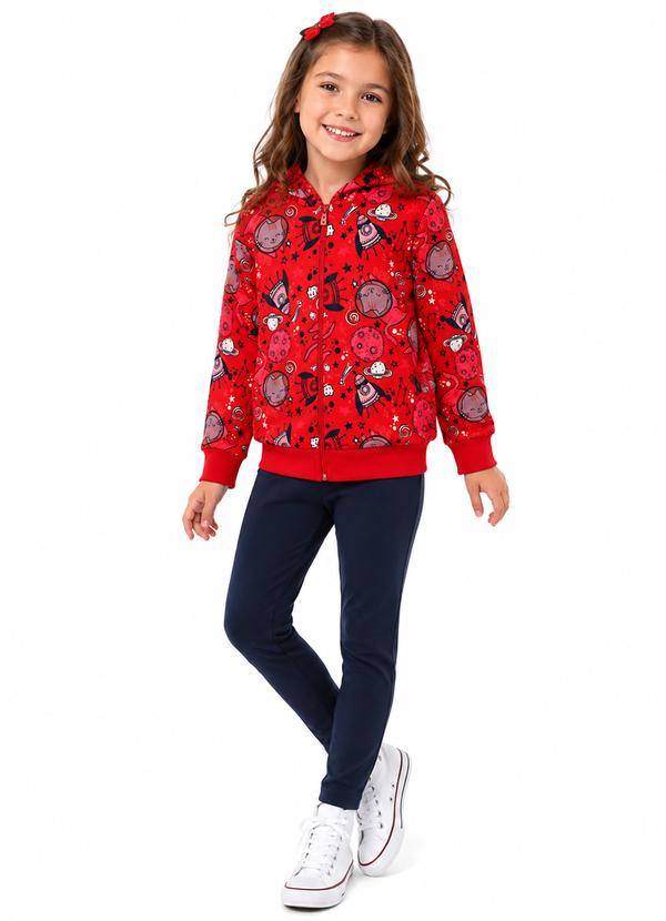 Conjunto de De Inverno Gatinhos Vermelho