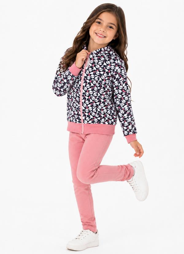 Conjunto de Inverno Pandas Rosa Envelhecido