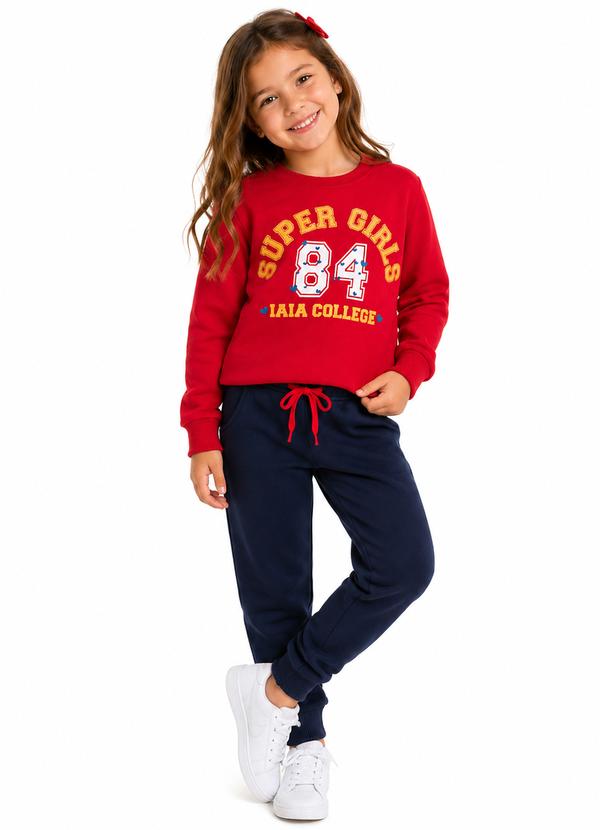 Conjunto de Inverno Super Girls Vermelho
