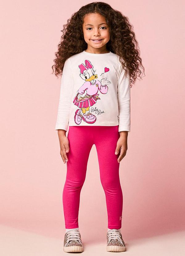 Conjunto Disney Infantil Manga Longa da Daisy Duck
