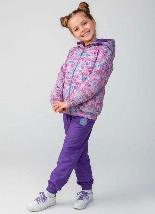 Conjunto Feminino Corta Vento Girl Fun Rosa