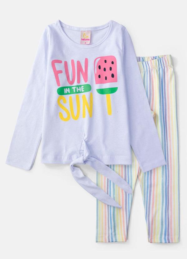 Vista 2 Conjunto Feminino Fun In The Sun Branco