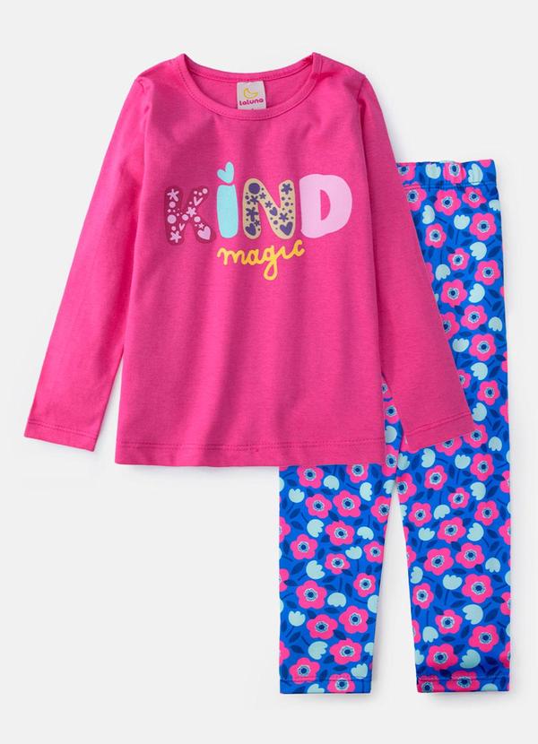 Vista 2 Conjunto Feminino Kind Magic Pink Laluna Laluna