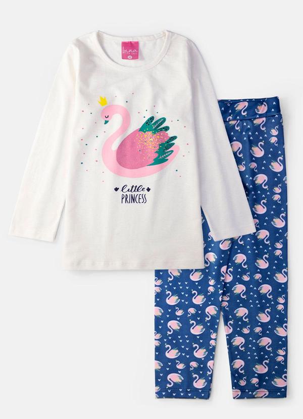 Vista 2 Conjunto Feminino Little Princess Creme Laluna Laluna