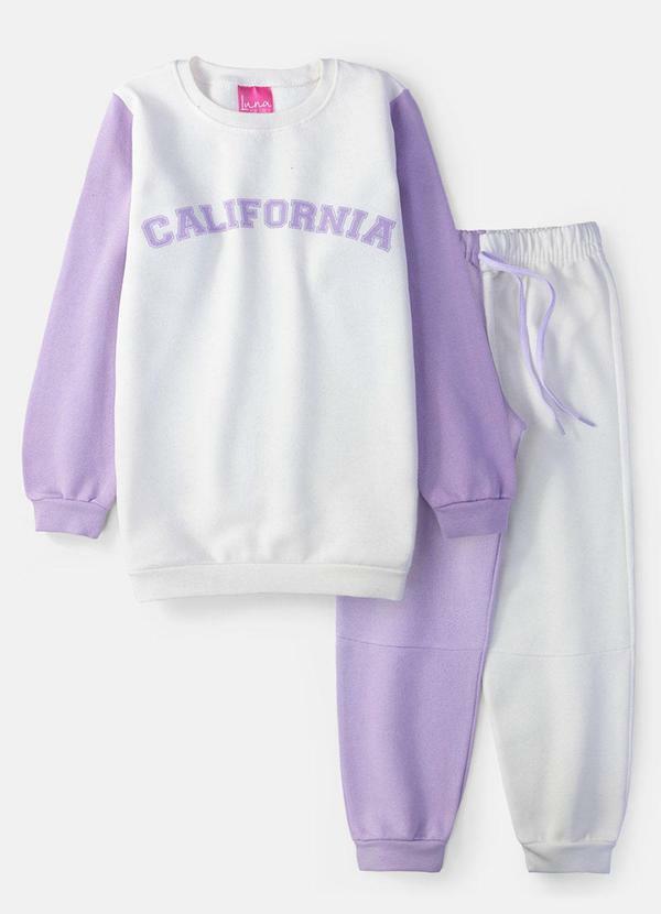 Conjunto Feminino Moletom California Lilás