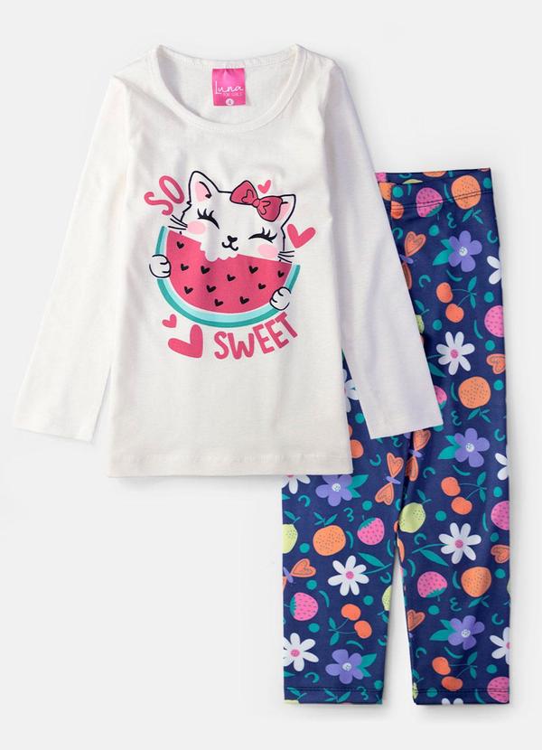 Vista 2 Conjunto Feminino So Sweet Creme Laluna Laluna