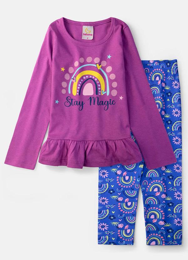 Vista 2 Conjunto Feminino Stay Magic Roxo
