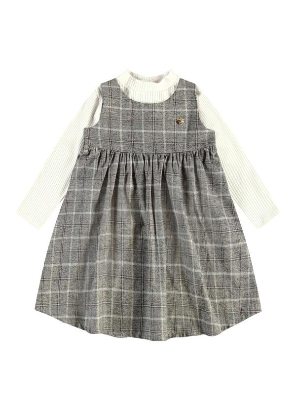 Conjunto Flanela Fio Tinto Cinza