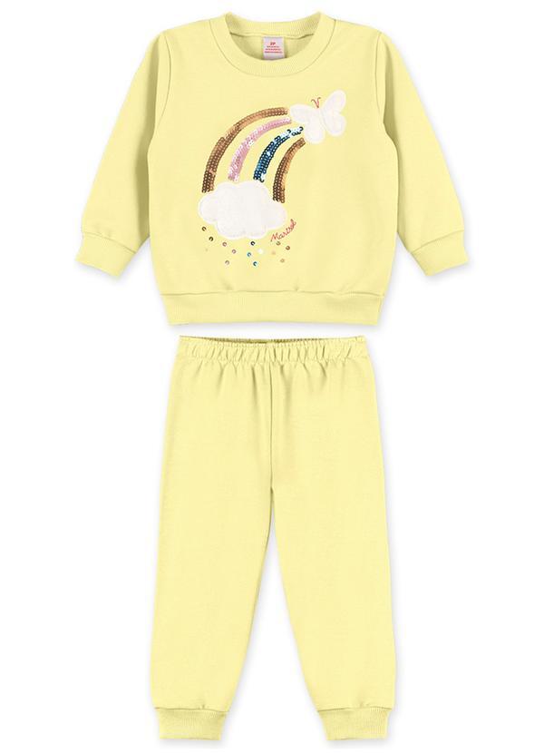 Vista 2 Conjunto Flay Longo Infantil Amarelo Marisol Marisol