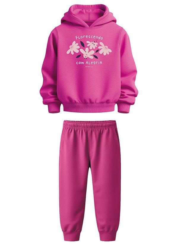 Conjunto Florescendo com Alegria Rosa Escuro