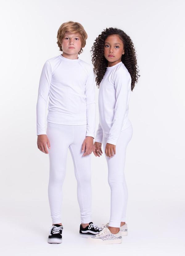 Conjunto Infantil Blusa + Calça Térmica Branca