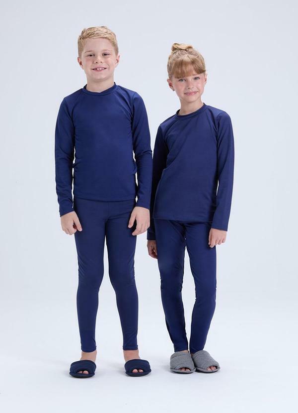 Conjunto Infantil Blusa + Calça Térmica Marinho