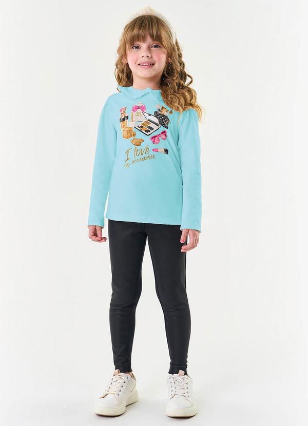 Conjunto Infantil Blusa com Legging Azul