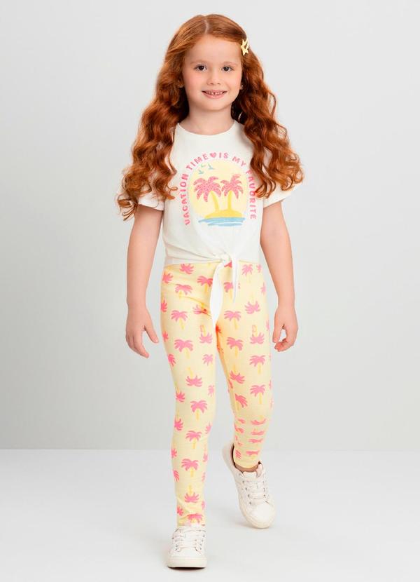 Conjunto Infantil Blusa e Calça Quimby Branco