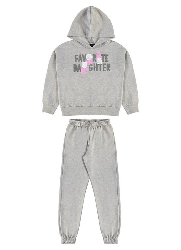 Conjunto Infantil Blusão e Calça Cinza