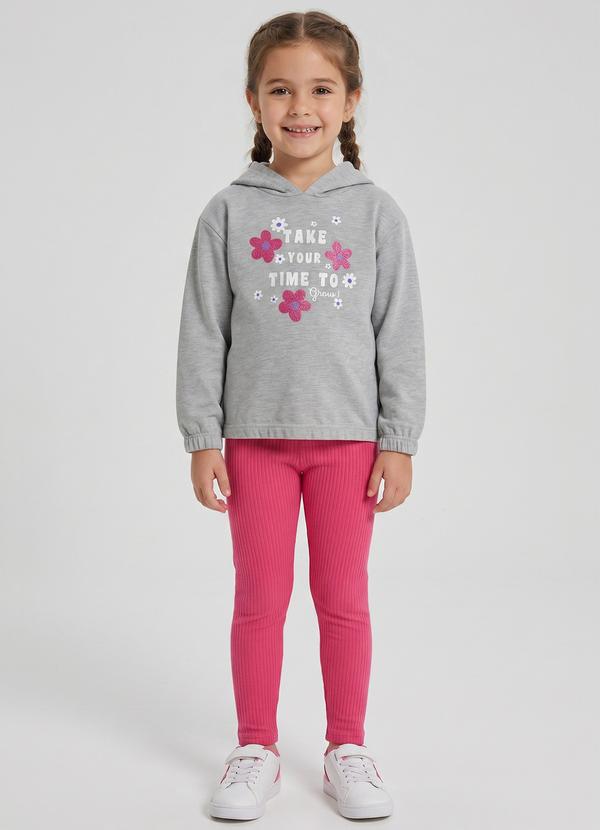 Conjunto Infantil Blusão e Legging Cinza