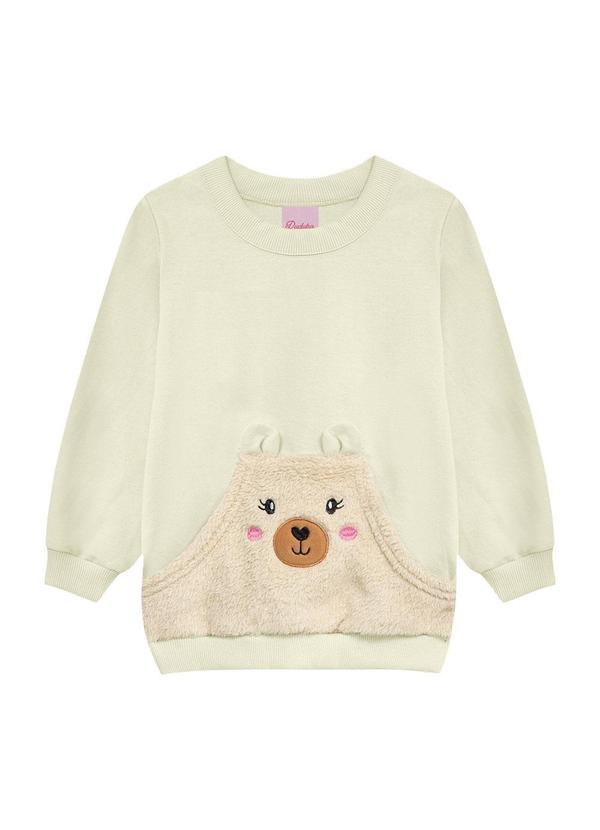 Conjunto Infantil Blusão Urso Branco