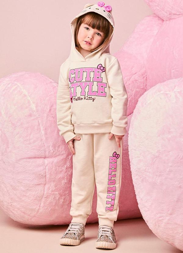 Conjunto Infantil da Hello Kitty Moletom com Capuz