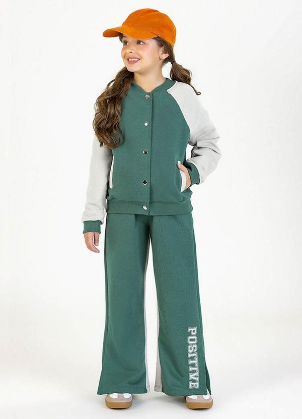 Conjunto Infantil em Moletinho Verde
