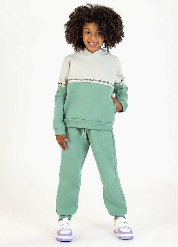 Conjunto Infantil em Moletom Verde