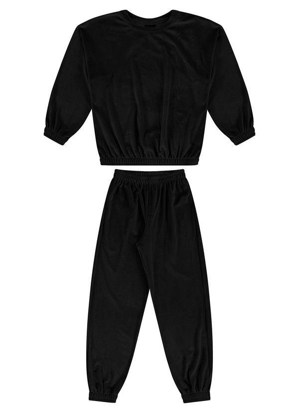 Vista 2 Conjunto Infantil em Veludo Preto GULOSEIMA GULOSEIMA