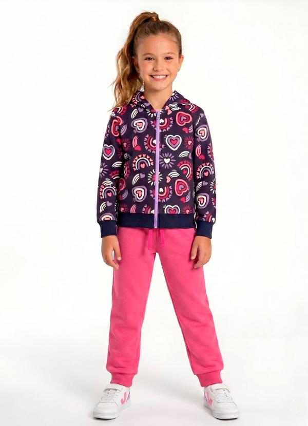 Conjunto Infantil Inverno Iaia Corações Marinho