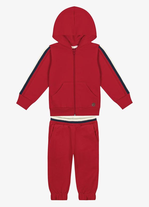 Conjunto Infantil Jaqueta com Calça Vermelho