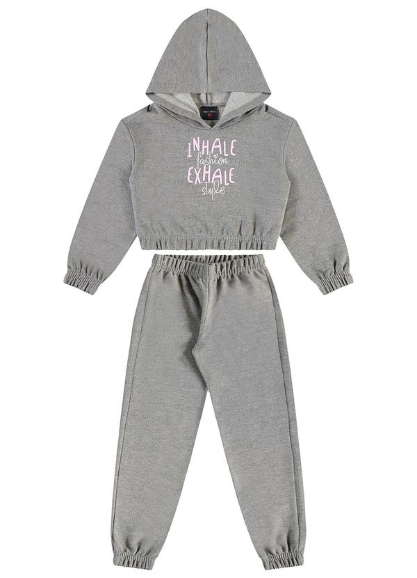 Vista 2 Conjunto Infantil Jaqueta e Calça Cinza GULOSEIMA GULOSEIMA