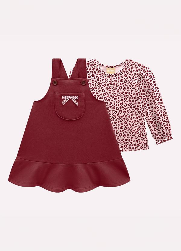 Conjunto Infantil Menina Animal Print Rosa